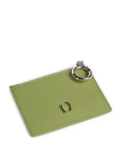 Zita Kreditkartenetui genarbtes Rindsleder grün