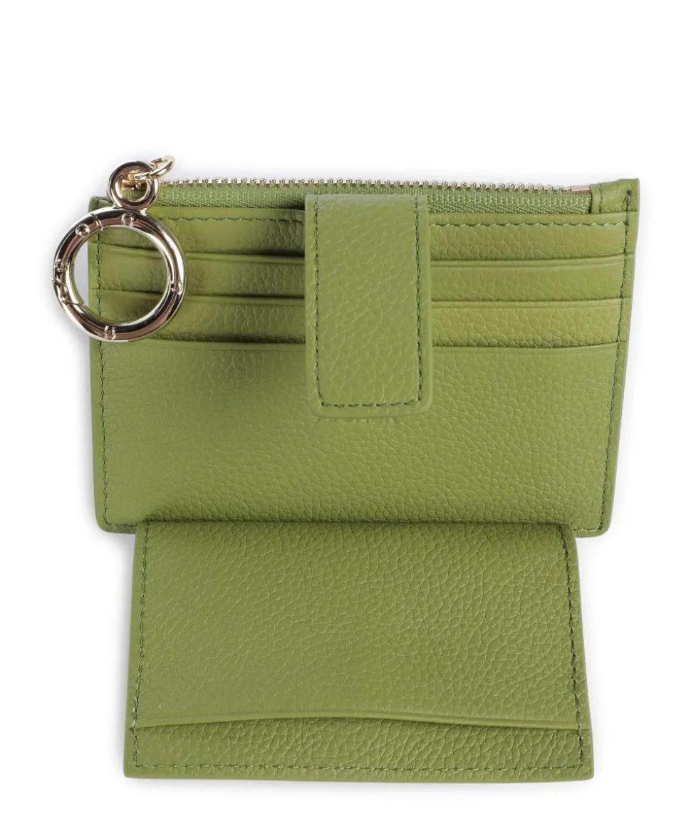 Zita Kreditkartenetui genarbtes Rindsleder grün