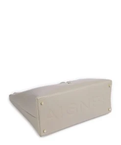 Zita M Beuteltasche genarbtes Rindsleder beige