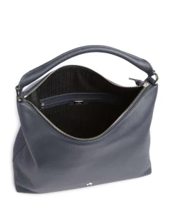 Zita M Beuteltasche genarbtes Rindsleder dunkelblau