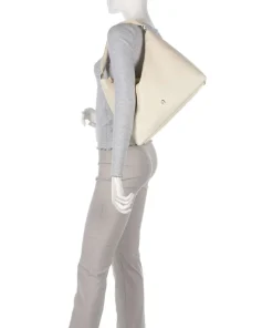 Zita M Beuteltasche genarbtes Rindsleder creme