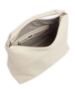 Zita M Beuteltasche genarbtes Rindsleder creme