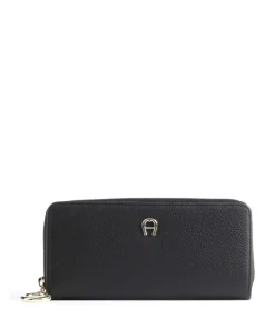 Zita RFID Geldbörse recyceltes Leder schwarz