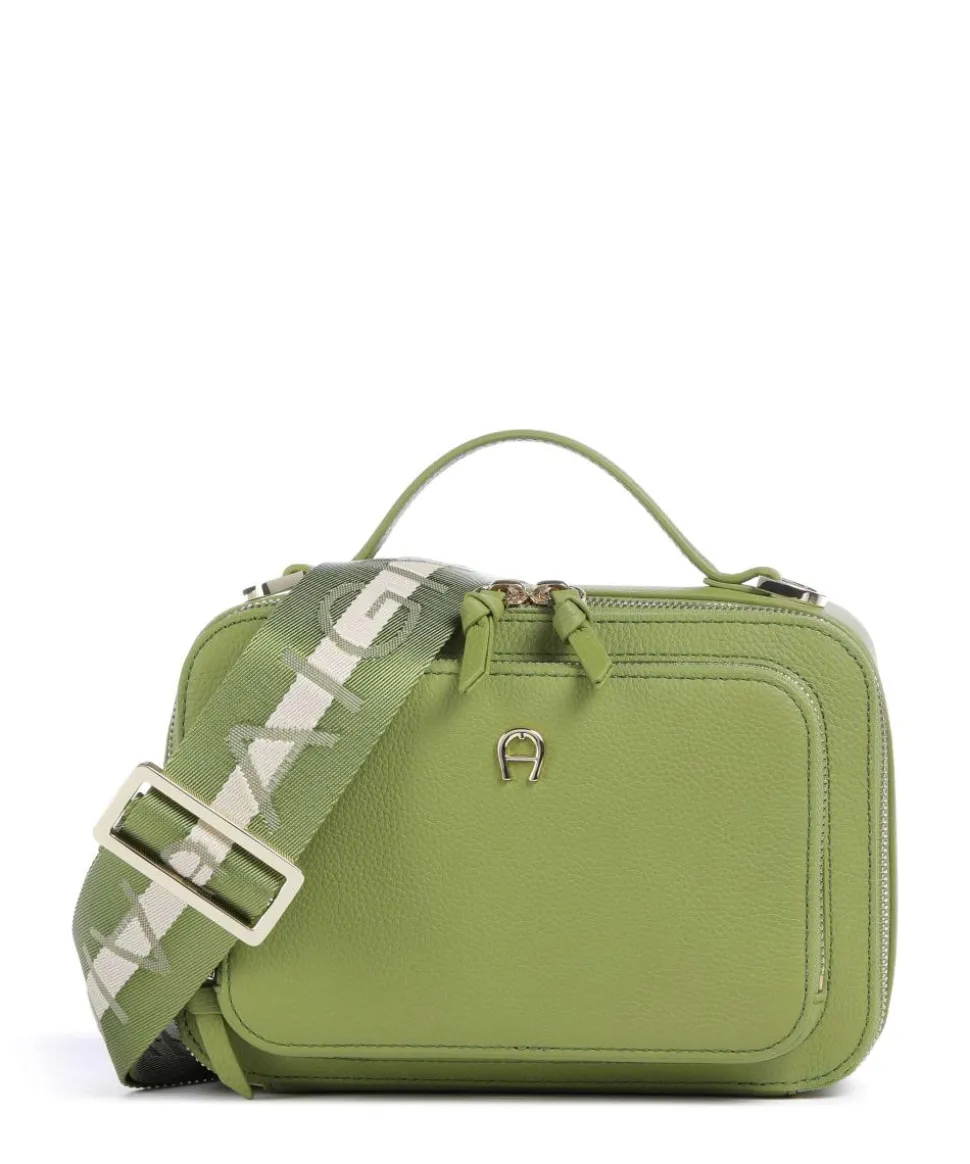 Zita S Umhängetasche genarbtes Rindsleder grün