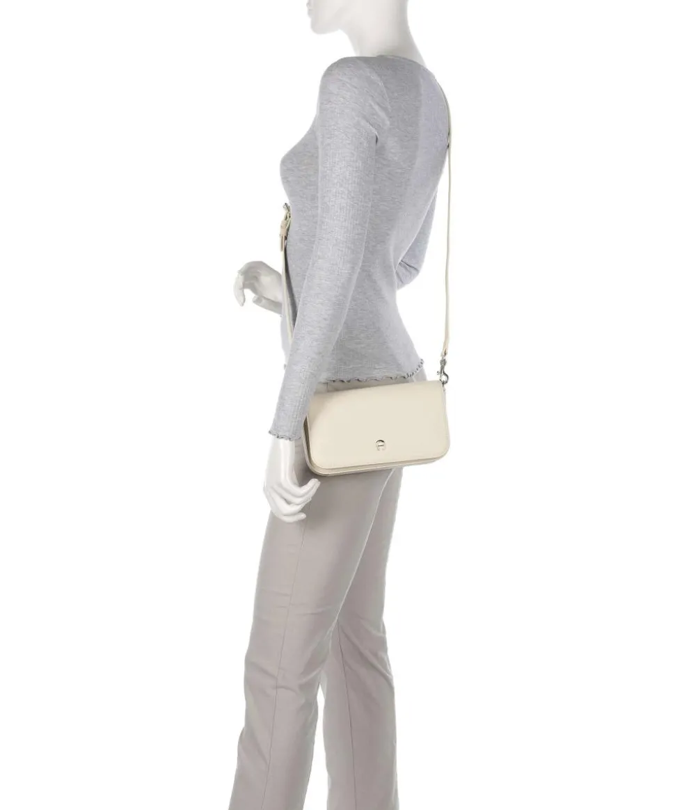 Zita S Umhängetasche genarbtes Rindsleder creme