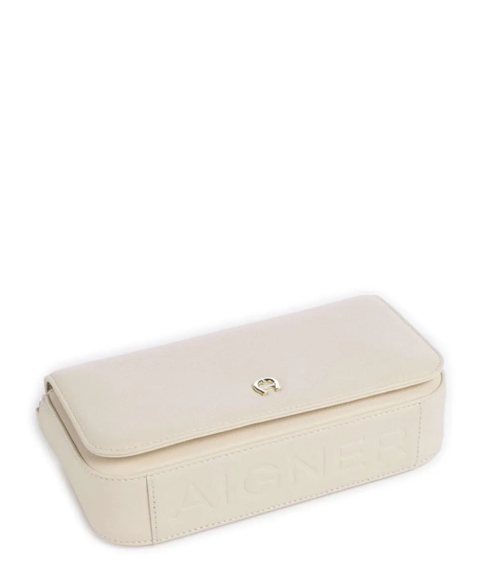 Zita S Umhängetasche genarbtes Rindsleder creme