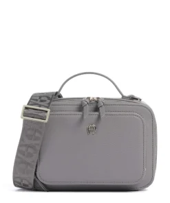 Zita S Umhängetasche genarbtes Rindsleder grau