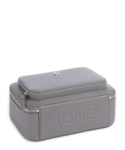 Zita S Umhängetasche genarbtes Rindsleder grau