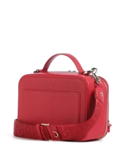Zita S Umhängetasche genarbtes Rindsleder rot