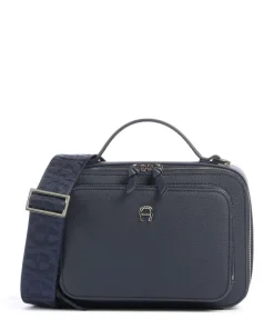 Zita S Umhängetasche genarbtes Rindsleder dunkelblau