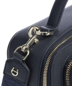 Zita S Umhängetasche genarbtes Rindsleder dunkelblau