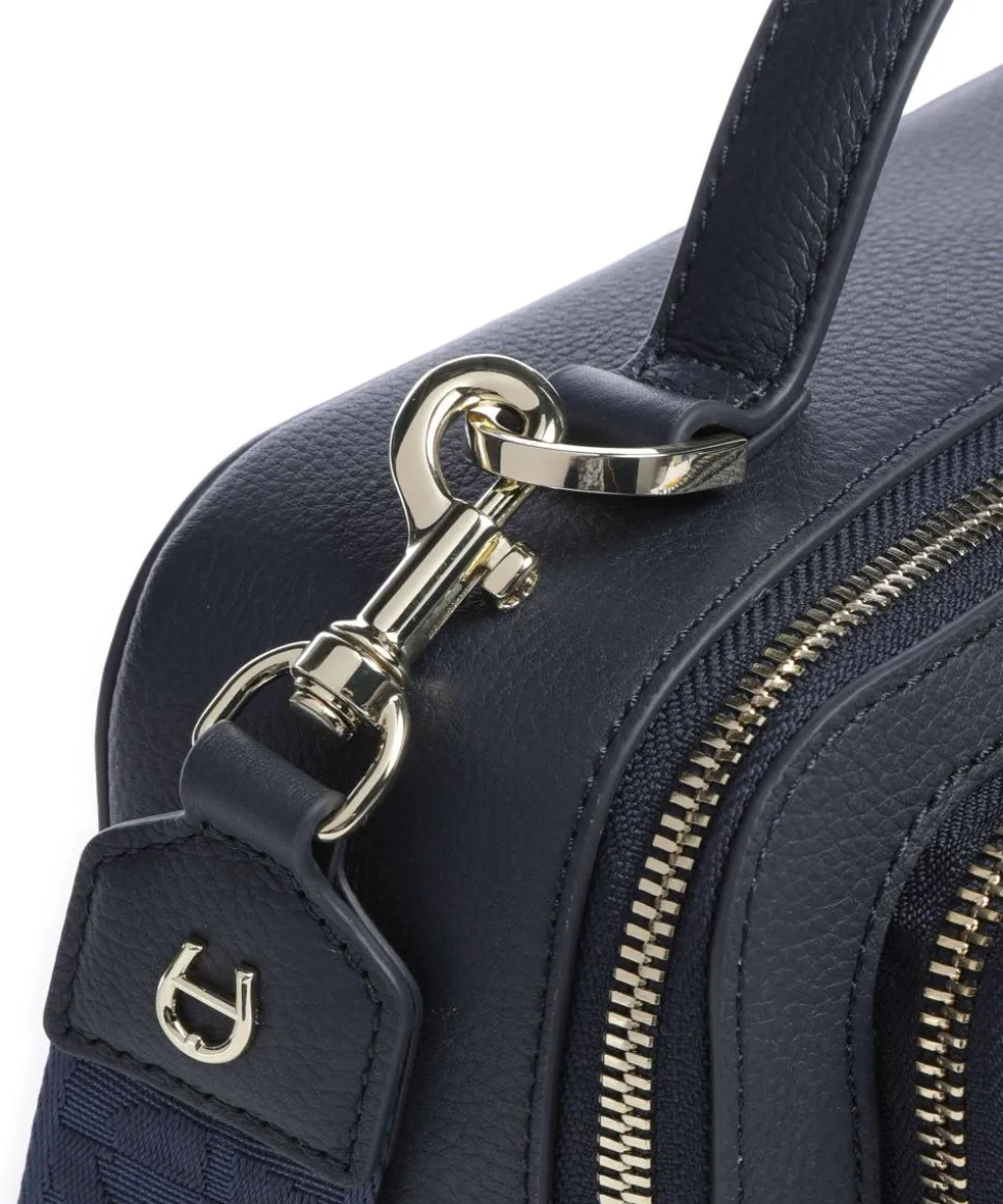 Zita S Umhängetasche genarbtes Rindsleder dunkelblau