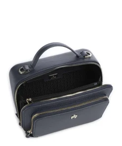 Zita S Umhängetasche genarbtes Rindsleder dunkelblau