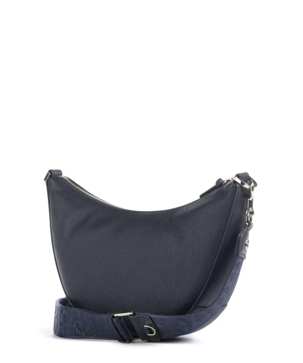 Zita S Umhängetasche genarbtes Rindsleder dunkelblau