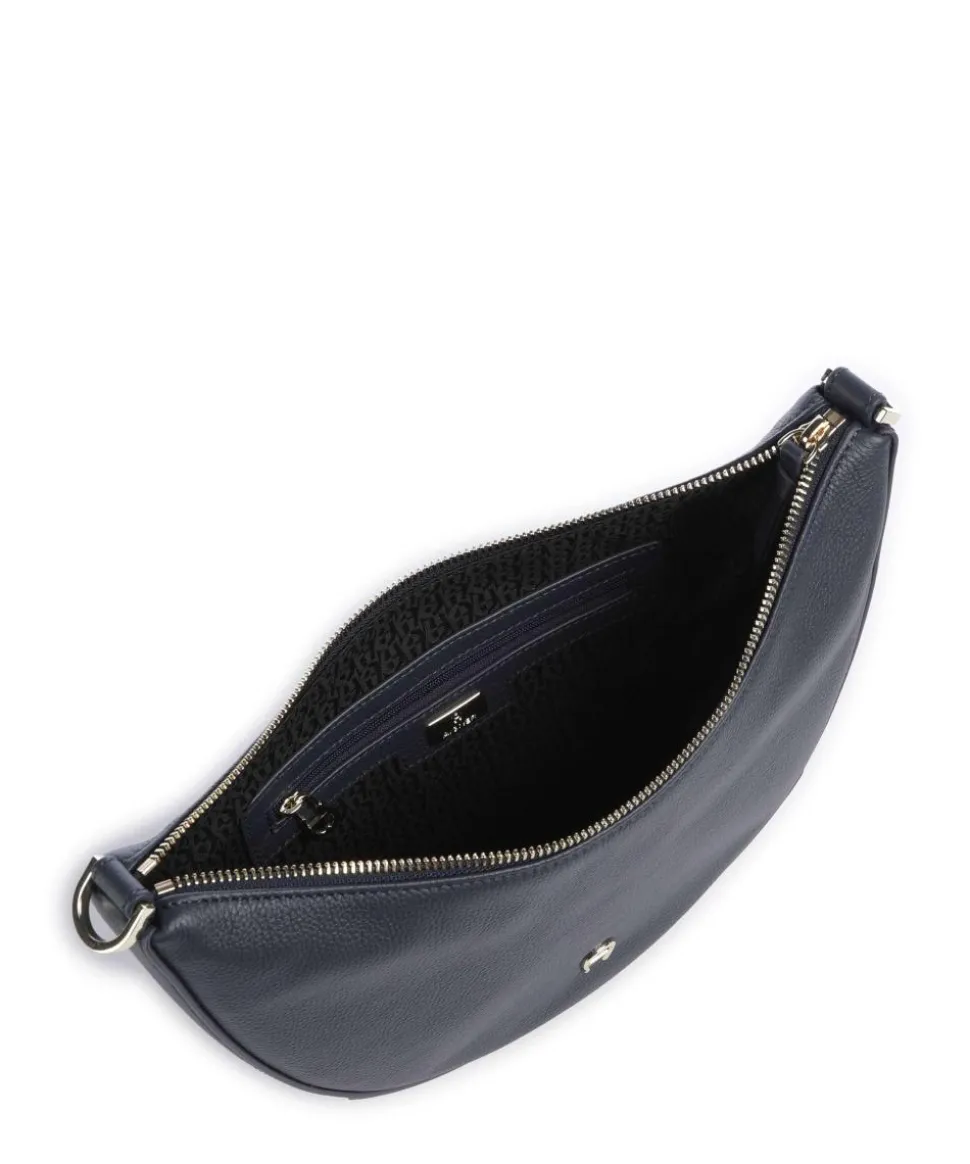 Zita S Umhängetasche genarbtes Rindsleder dunkelblau