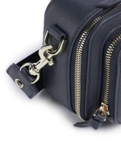 Zita S Umhängetasche genarbtes Rindsleder dunkelblau