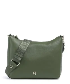Zita S Umhängetasche genarbtes Rindsleder dunkelgrün