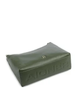 Zita S Umhängetasche genarbtes Rindsleder dunkelgrün