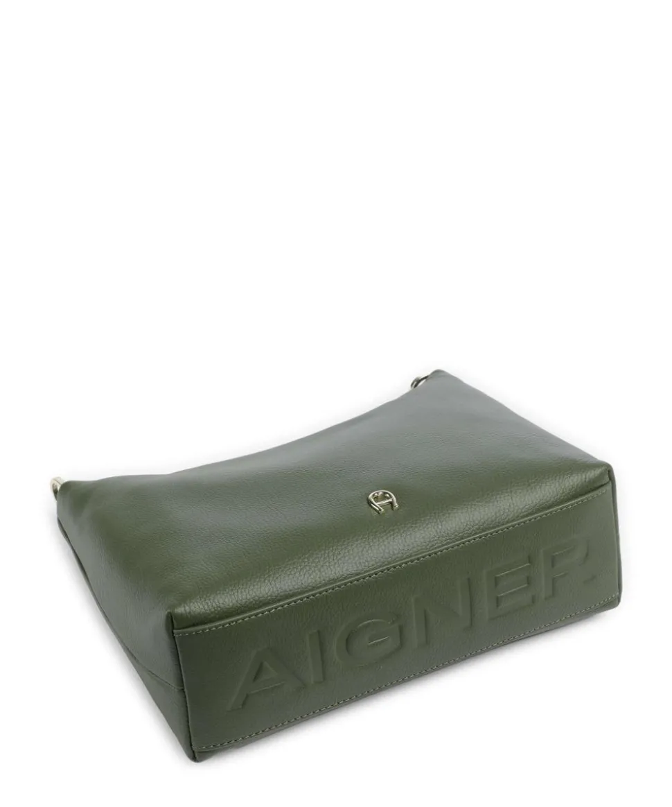 Zita S Umhängetasche genarbtes Rindsleder dunkelgrün