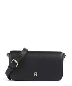 Zita S Umhängetasche genarbtes Rindsleder schwarz