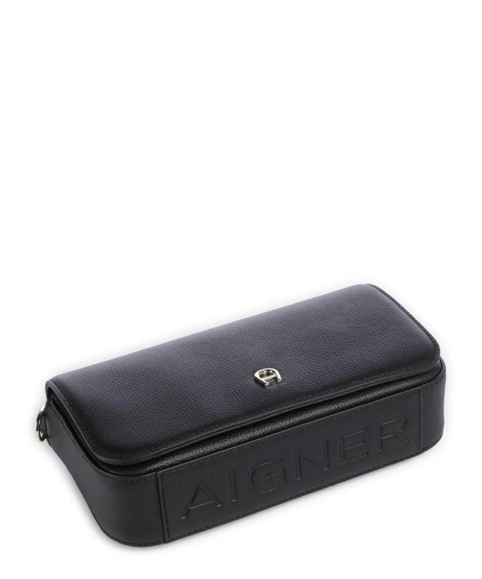 Zita S Umhängetasche genarbtes Rindsleder schwarz