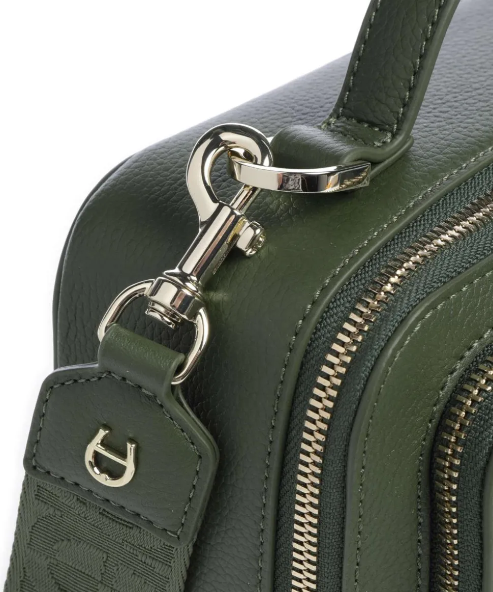 Zita S Umhängetasche genarbtes Rindsleder dunkelgrün