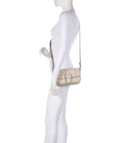 Zita Schultertasche Lederimitat sand