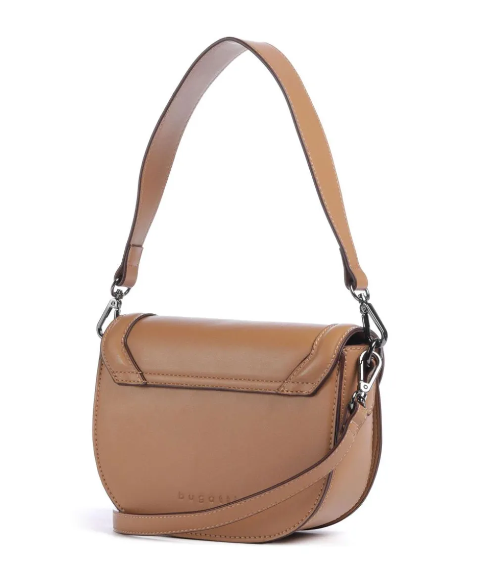 Zita Schultertasche Lederimitat cognac