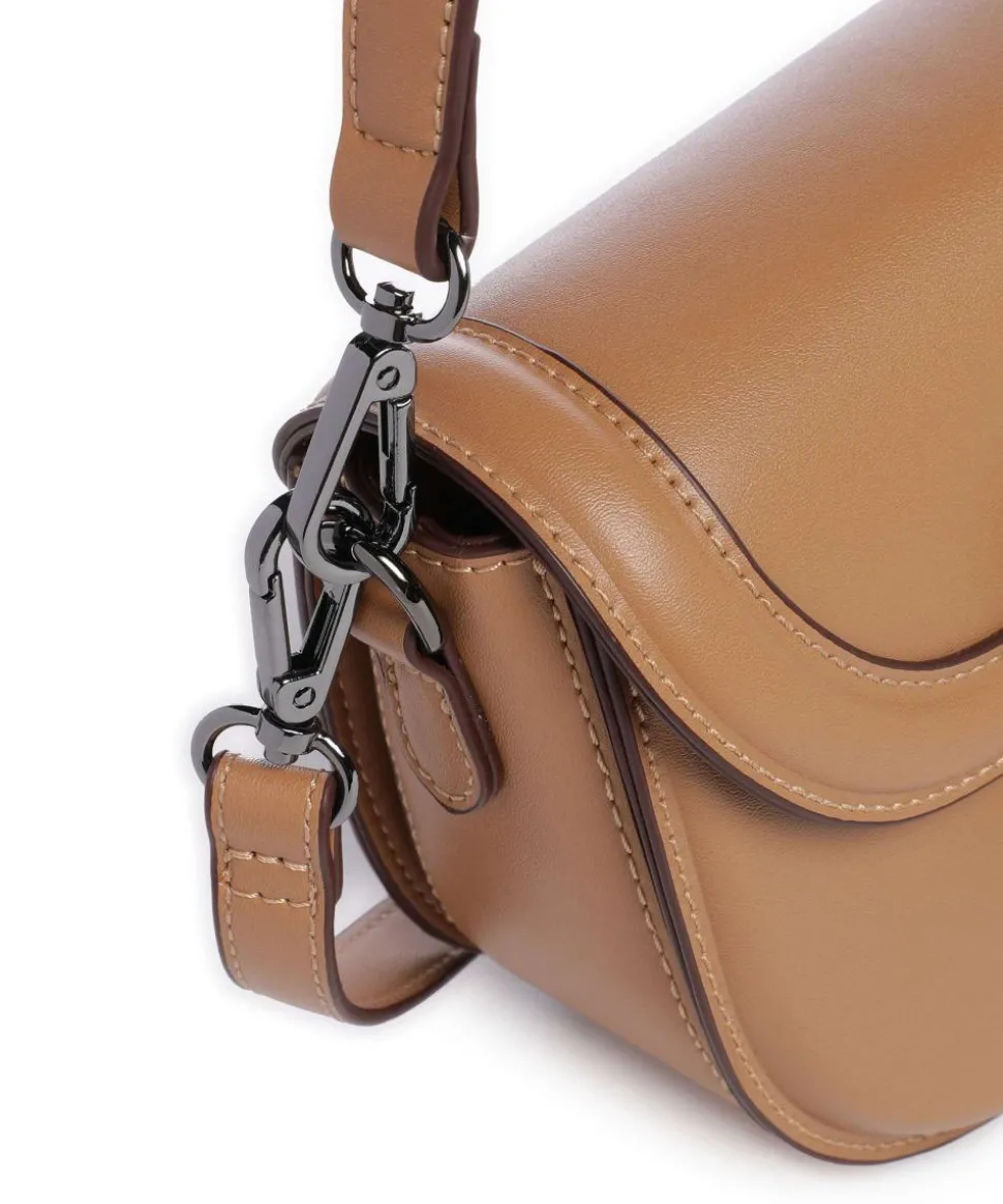 Zita Schultertasche Lederimitat cognac
