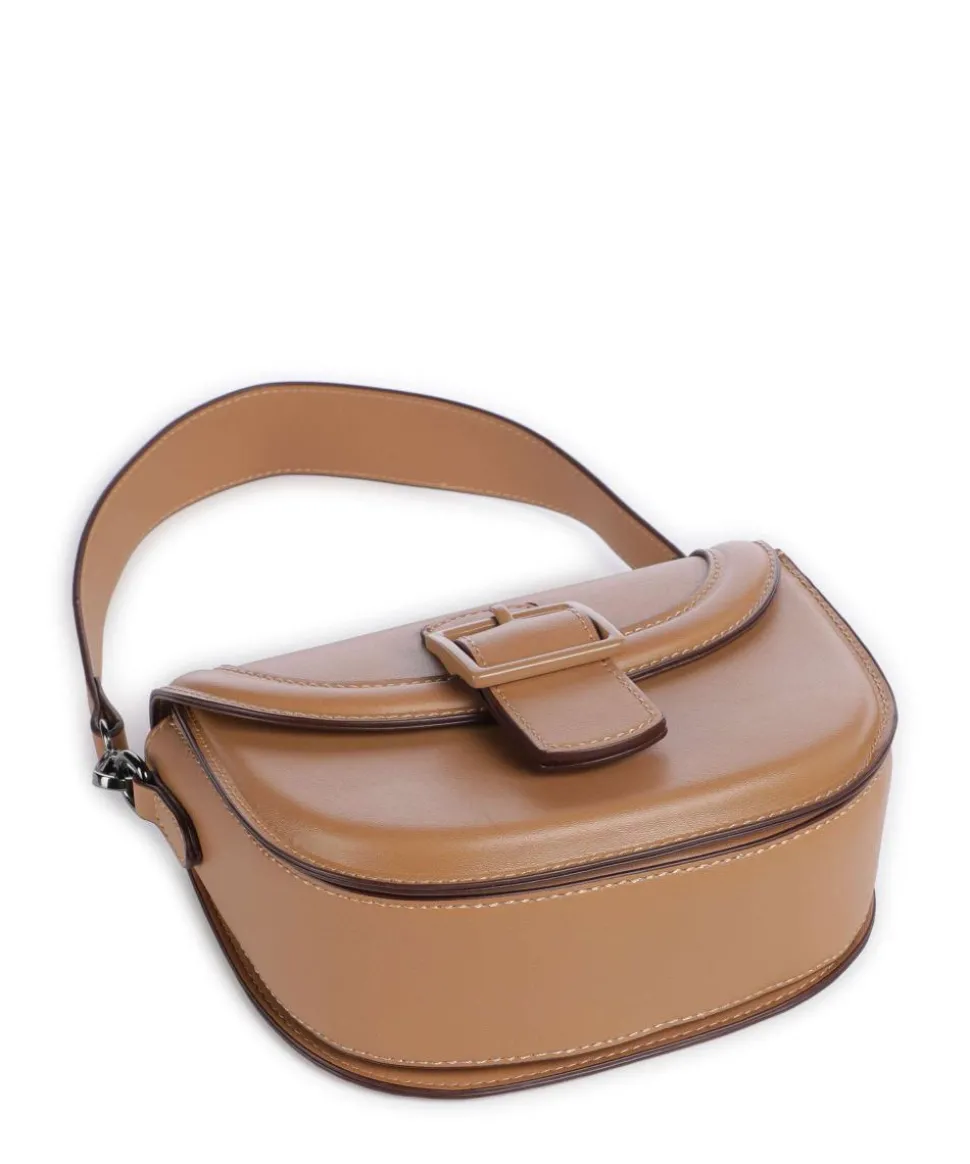 Zita Schultertasche Lederimitat cognac