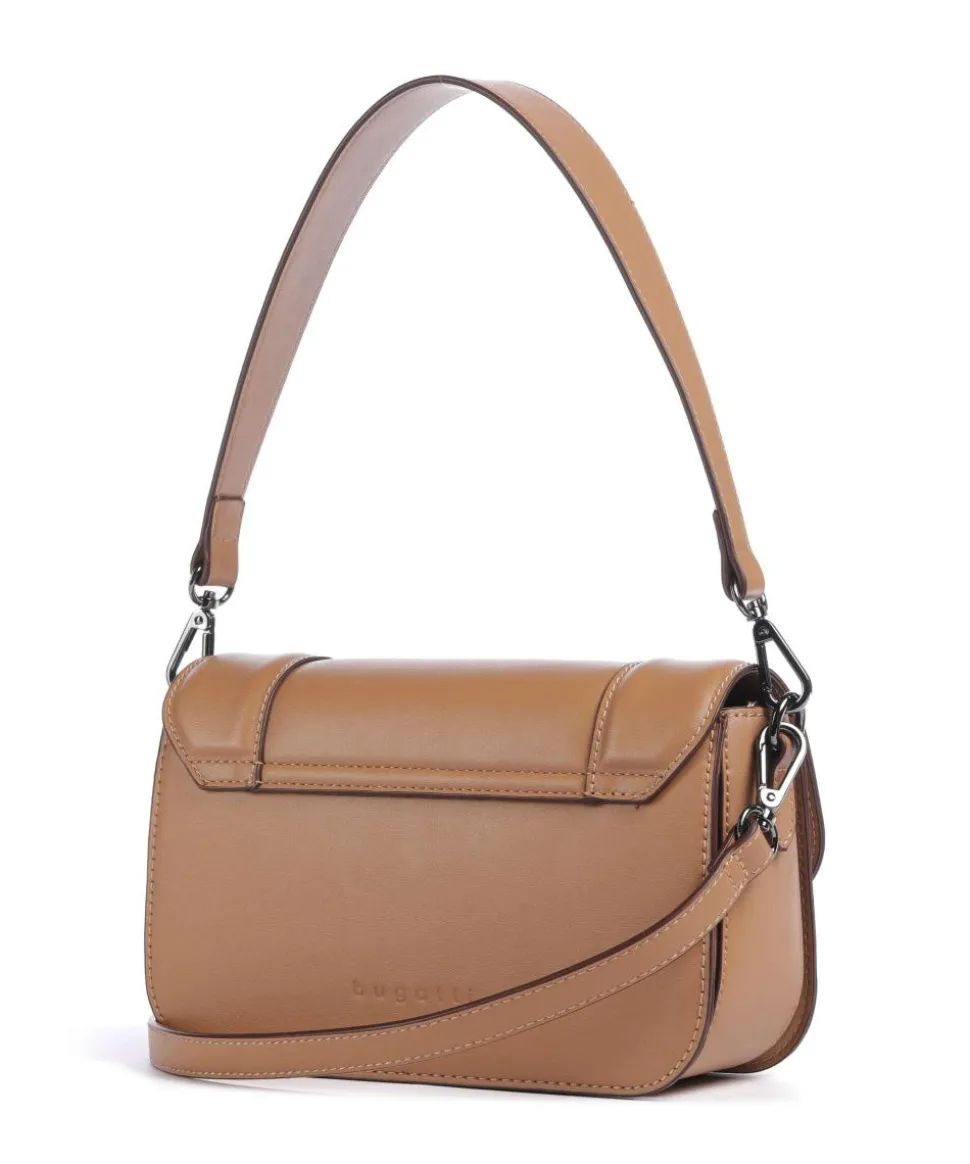 Zita Schultertasche Lederimitat cognac