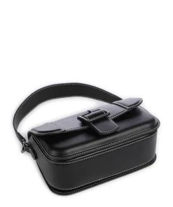 Zita Schultertasche Lederimitat schwarz