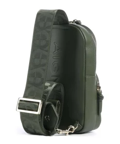 Zita Slingbag genarbtes Rindsleder dunkelgrün