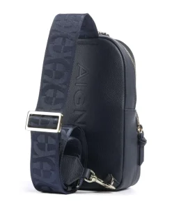 Zita Slingbag genarbtes Rindsleder dunkelblau