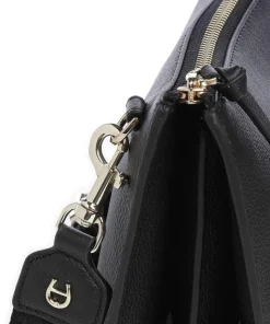 Zita Umhängetasche genarbtes Rindsleder schwarz