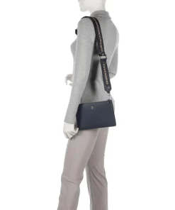 Zita Umhängetasche genarbtes Rindsleder dunkelblau