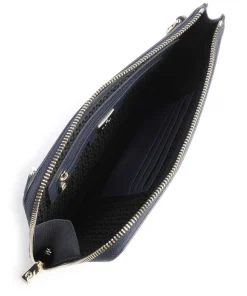 Zita Umhängetasche genarbtes Rindsleder dunkelblau