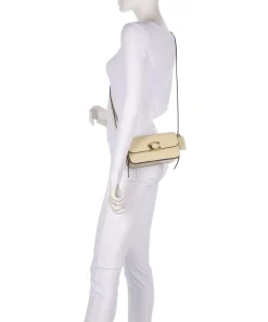 Zoe Schultertasche fein genarbtes Rindsleder vanillegelb