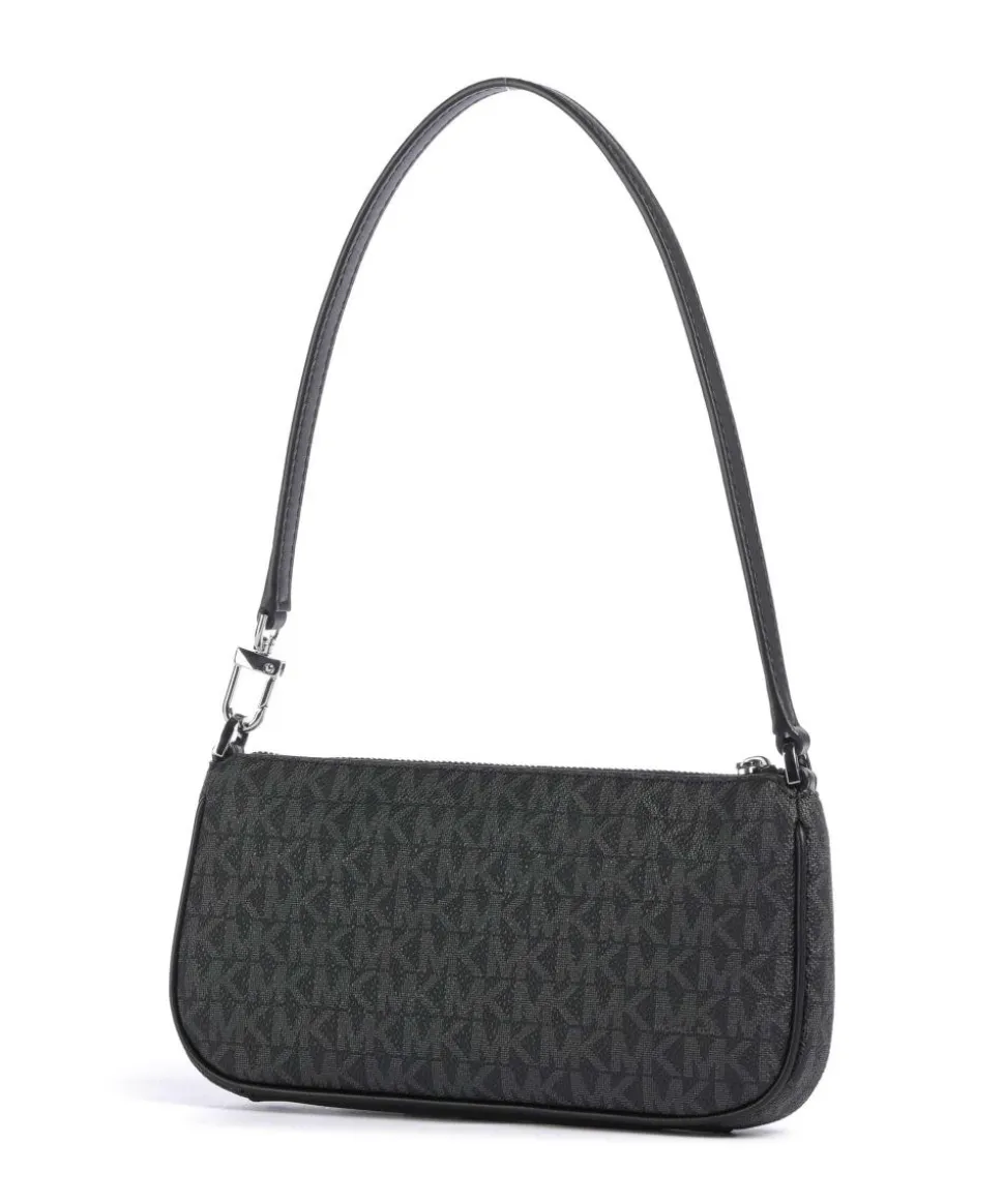 Zoe Schultertasche Lederimitat schwarz