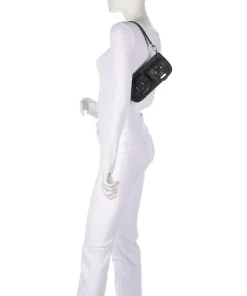 Zoe Schultertasche Lederimitat schwarz