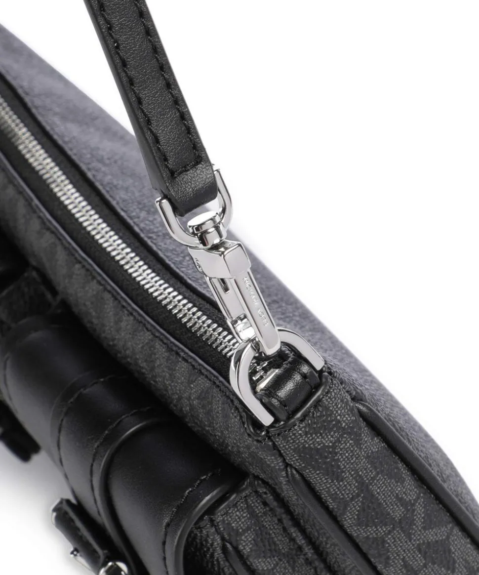 Zoe Schultertasche Lederimitat schwarz