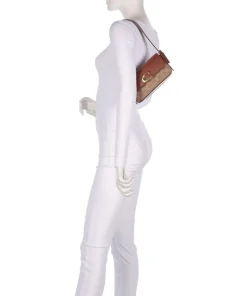 Zoe Signature Schultertasche fein genarbtes Rindsleder braun