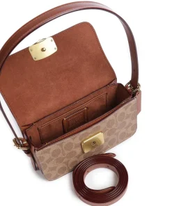 Zoe Signature Schultertasche fein genarbtes Rindsleder braun