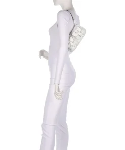 Zoe Small Schultertasche Lederimitat weiß