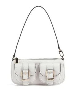 Zoe Small Schultertasche genarbtes Rindsleder weiß