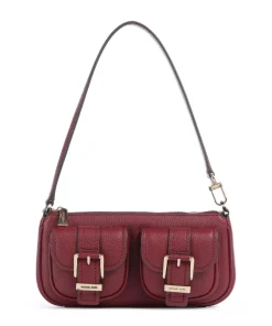 Zoe Small Schultertasche genarbtes Rindsleder wein