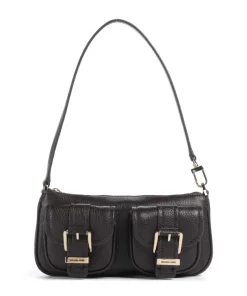 Zoe Small Schultertasche genarbtes Rindsleder dunkelbraun