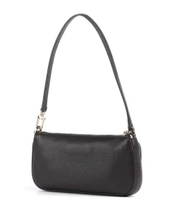 Zoe Small Schultertasche genarbtes Rindsleder dunkelbraun