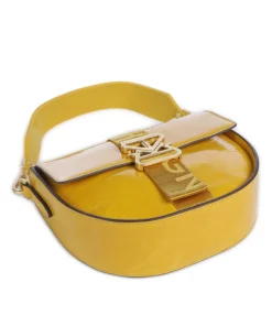 Zuoz Cassy Schultertasche fein genarbtes Rindsleder gelb